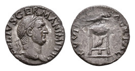 Roman Imperial Coinage - Vitellius (69) - AR Denarius (Rome late April-December AD 69, 3,07g) - A VITELLIVS GERMAN IMP AVG TR P Laureate head right / ...
