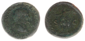 Roman Imperial Coinage - Vespasianus (69-79) - AE Sestertius (Rome AD 71, 25.61g) - IMP VESPASIAN AVG PM TRP PP COS III Laureate head right / ROMA Rom...