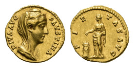 Roman Imperial Coinage - Faustina Mater - AV Aureus (after AD 141, 7.14g) - DIVA AVG FAVSTINA Veiled and draped bust right, hair waved and coiled on t...