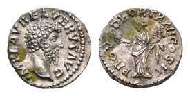 Roman Imperial Coinage - Lucius Verus (161-169) - AR Denarius (Rome AD 162-163, 3.34g) - IMP L VERVS AVG Bare head right / PROV DEOR TR P II COS II Pr...