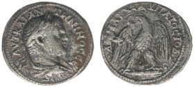 Roman Imperial Coinage - Caracalla (196-217) - Tyre / Phoenicia - Bi. Tetradrachm (AD 213-217, 12,32g) - ΑΥΤ ΚΑΙ ΑΝΤѠΝΙΝΟC CЄ Laureate head right / ΔΗ...