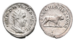 Roman Imperial Coinage - Philippus I Arabs (244-249) - AR Antoninianus (Rome AD 248, 4.31g) - IMP PHILIPPVS AVG Radiate, draped and cuirassed bust rig...
