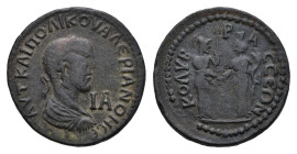 Roman Imperial Coinage - Valerianus II (256-258) - Cilicia / Colybrassus - AE30 / 11 Assaria (13.36g) - Bare-headed, draped and cuirassed bust right, ...