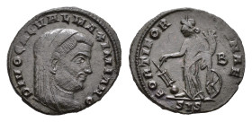 Roman Imperial Coinage - Galerius (305-311) - Divus Galerius - AE Follis (Siscia, under Licinius I, c. AD 312, 6.10g) - DIVO GAL VAL MAXIMIANO Veiled ...