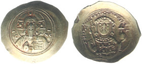 Byzantine Coinage - Michael VII Ducas (1071-1078) - EL Histamenon (Constantinople, 4.32g) - Bust of Christ Pantokrator facing, IC - XC in fields / Cro...