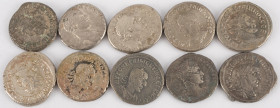 Ancient coins in lots - Roman coinage - A nice lot with Greek Roman AR Tetradrachms, struck ca. first half of the 3rd century AD, several emperors - i...