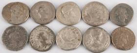 Ancient coins in lots - Roman coinage - A nice lot with Greek Roman AR Tetradrachms, struck ca. first half of the 3rd century AD, several emperors - i...