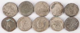 Ancient coins in lots - Roman coinage - A nice lot with Greek Roman AR Tetradrachms, struck ca. first half of the 3rd century AD, several emperors - i...