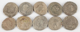Ancient coins in lots - Roman coinage - A nice lot with Greek Roman AR Tetradrachms, struck ca. first half of the 3rd century AD, several emperors - i...