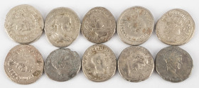 Ancient coins in lots - Roman coinage - A nice lot with Greek Roman AR Tetradrachms, struck ca. first half of the 3rd century AD, several emperors - i...
