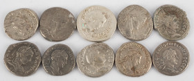 Ancient coins in lots - Roman coinage - A nice lot with Greek Roman AR Tetradrachms, struck ca. first half of the 3rd century AD, several emperors - i...