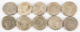 Ancient coins in lots - Roman coinage - A nice lot with Greek Roman AR Tetradrachms, struck ca. first half of the 3rd century AD, several emperors - i...