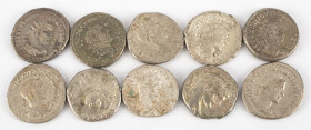Ancient coins in lots - Roman coinage - A nice lot with Greek Roman AR Tetradrachms, struck ca. first half of the 3rd century AD, several emperors - i...