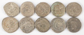Ancient coins in lots - Roman coinage - A nice lot with Greek Roman AR Tetradrachms, struck ca. first half of the 3rd century AD, several emperors - i...