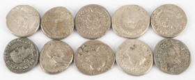 Ancient coins in lots - Roman coinage - A nice lot with Greek Roman AR Tetradrachms, struck ca. first half of the 3rd century AD, several emperors - i...