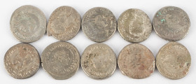 Ancient coins in lots - Roman coinage - A nice lot with Greek Roman AR Tetradrachms, struck ca. first half of the 3rd century AD, several emperors - i...