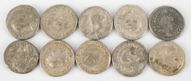 Ancient coins in lots - Roman coinage - A nice lot with Greek Roman AR Tetradrachms, struck ca. first half of the 3rd century AD, several emperors - i...