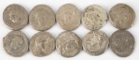 Ancient coins in lots - Roman coinage - A nice lot with Greek Roman AR Tetradrachms, struck ca. first half of the 3rd century AD, several emperors - i...