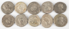 Ancient coins in lots - Roman coinage - A nice lot with Greek Roman AR Tetradrachms, struck ca. first half of the 3rd century AD, several emperors - i...