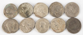 Ancient coins in lots - Roman coinage - A nice lot with Greek Roman AR Tetradrachms, struck ca. first half of the 3rd century AD, several emperors - i...