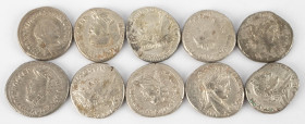 Ancient coins in lots - Roman coinage - A nice lot with Greek Roman AR Tetradrachms, struck ca. first half of the 3rd century AD, several emperors - i...