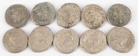 Ancient coins in lots - Roman coinage - A nice lot with Greek Roman AR Tetradrachms, struck ca. first half of the 3rd century AD, several emperors - i...