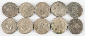 Ancient coins in lots - Roman coinage - A nice lot with Greek Roman AR Tetradrachms, struck ca. first half of the 3rd century AD, several emperors - i...