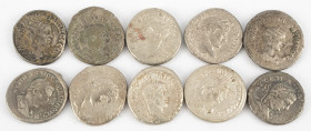Ancient coins in lots - Roman coinage - A nice lot with Greek Roman AR Tetradrachms, struck ca. first half of the 3rd century AD, several emperors - i...