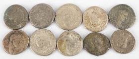 Ancient coins in lots - Roman coinage - A nice lot with Greek Roman AR Tetradrachms, struck ca. first half of the 3rd century AD, several emperors - i...