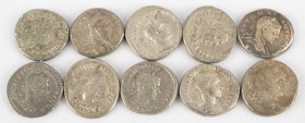 Ancient coins in lots - Roman coinage - A nice lot with Greek Roman AR Tetradrachms, struck ca. first half of the 3rd century AD, several emperors - i...