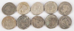 Ancient coins in lots - Roman coinage - A nice lot with Greek Roman AR Tetradrachms, struck ca. first half of the 3rd century AD, several emperors - i...