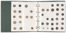 Ancient coins in lots - Roman coinage - An interesting album with forgeries of ancient coins, mainly 'Roman silver' pieces incl. c. 38 'Denarii' incl....