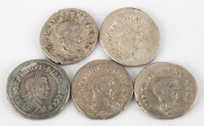 Ancient coins in lots - Roman coinage - A nice lot with Greek Roman AR Tetradrachms, struck ca. first half of the 3rd century AD, several emperors - i...