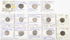 Ancient coins in lots - Roman coinage - A nice, interesting lot Roman coins, mainly in silver: 8 nice Denarii incl. Traianus, Hadrianus, Antoninus Piu...