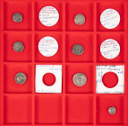 Ancient coins in lots - Roman coinage - A nice small collection of Roman silver coinage: 3 Roman Republican Denarii (Appius Claudius Pulcher, T. Manli...