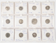 Ancient coins in lots - Roman coinage - A small lot Roman silver coinage: 2 x Hemidrachm / Quinarius of Hadrianus (Cappadocia, cf. Syd. 255), a Denari...