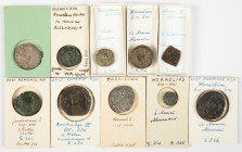 Ancient coins in lots - Byzantine coinage - A small, nice collection of Byzantine bronzes: 5 x Heraclius (6 Nummi, 3 x 12 Nummi, Follis - Sear 855, 92...