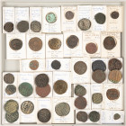 Ancient coins in lots - Byzantine coinage - A nice old collection of Byzantine bronze coinage, mainly Folles: Romanus I Diogenes, Constantinus VII and...