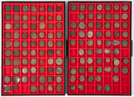 Ancient coins in lots - Miscellaneous coinage - A mixed collection of mainly ancient coins: Roman (more than 75 Antoniniani), a few Greek, a few Byzan...