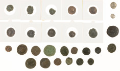 Ancient coins in lots - Miscellaneous coinage - A nice collection ancient coinage: an AR Diobol of Calabria/Taras (SNG Cop. 994), a Byzantine AE Anony...