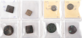 Ancient coins in lots - Miscellaneous coinage - A nice lot ancient India: Indo-Greek, Apollodotos I, 175-165 BC, sq. AR drachm (2.24 g.), Elephant sta...