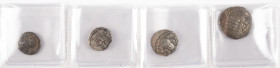 Ancient coins in lots - Miscellaneous coinage - A small lot silver coins of Parthia: Vonones I, 8-12 AD, AR drachm (3.77 g.). Bear-headed bust left, l...