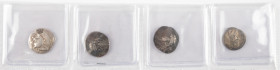 Ancient coins in lots - Miscellaneous coinage - A small lot Drachms of Parthia: Mithradates I, 171-138 BC, AR drachm (3.80 g.) Beardless bust left / A...