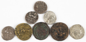 Ancient coins in lots - Miscellaneous coinage - A small lot ancient coins: 3 nice AR Drachms of Illyria (1 x Appolonia and 2 x Dyrrhachion, all suckli...