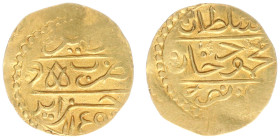 Algeria - Ottoman Empire - Mahmud I (1730-1754) - ½ Sultani AH1145 (KM19, Dam.24CZ-A2a-1145 - Obv. 3-lines Sultan’s name / Rev: 3-lines Mint, year - G...
