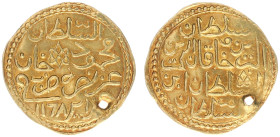 Algeria - Ottoman Empire - Mahmud I (1730-1754) - Sultani AH1168 (KM20, Dam.24CZ-A1-1168 - Obv. 4-lines Sultan’s name, mint, year / Rev: 4-lines honor...