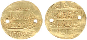 Algeria - Ottoman Empire - Osman III (1754-1757) - Sultani AH1169 (KM23, Dam. 25CZ-A1b-1169 / ZENO 353139) - Obv: Sultan’s name, mint, year around orn...