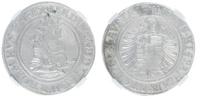 Austria - Empire - Ferdinand I (1521-1564) - Taler nd. (1541/42), Joachimstal, mm. cloverleaf both sides, mm. Martin Kempf (Dav.8039, Voglh.40, Diet.1...