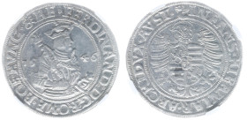 Austria - Empire - Ferdinand I (1521-1564) - Taler 1546, Joachimstal, mm. Rupprecht Puellacher (Dav.8045, Diet.141, Hal.111) - Obv: Crowned half-lengt...