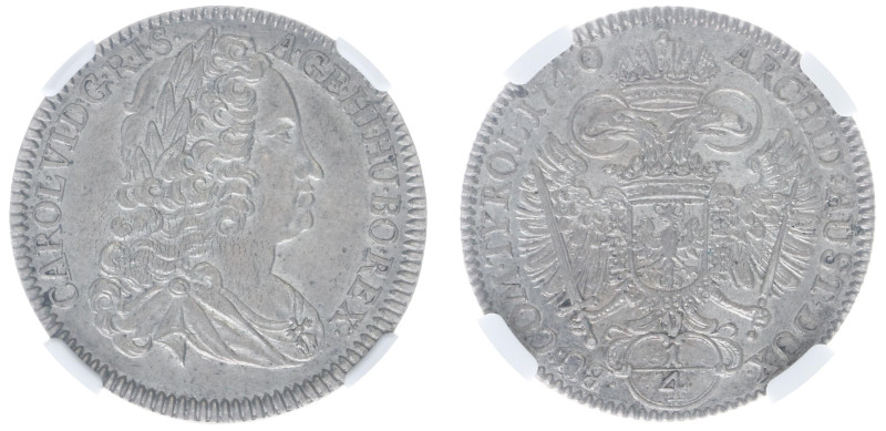 Austria - Empire - Karl VI (1711-1740) - ½ Taler 1740, Hall (KM1666, Her.588) - ...